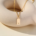TKN Mini Tag Necklace with Heart