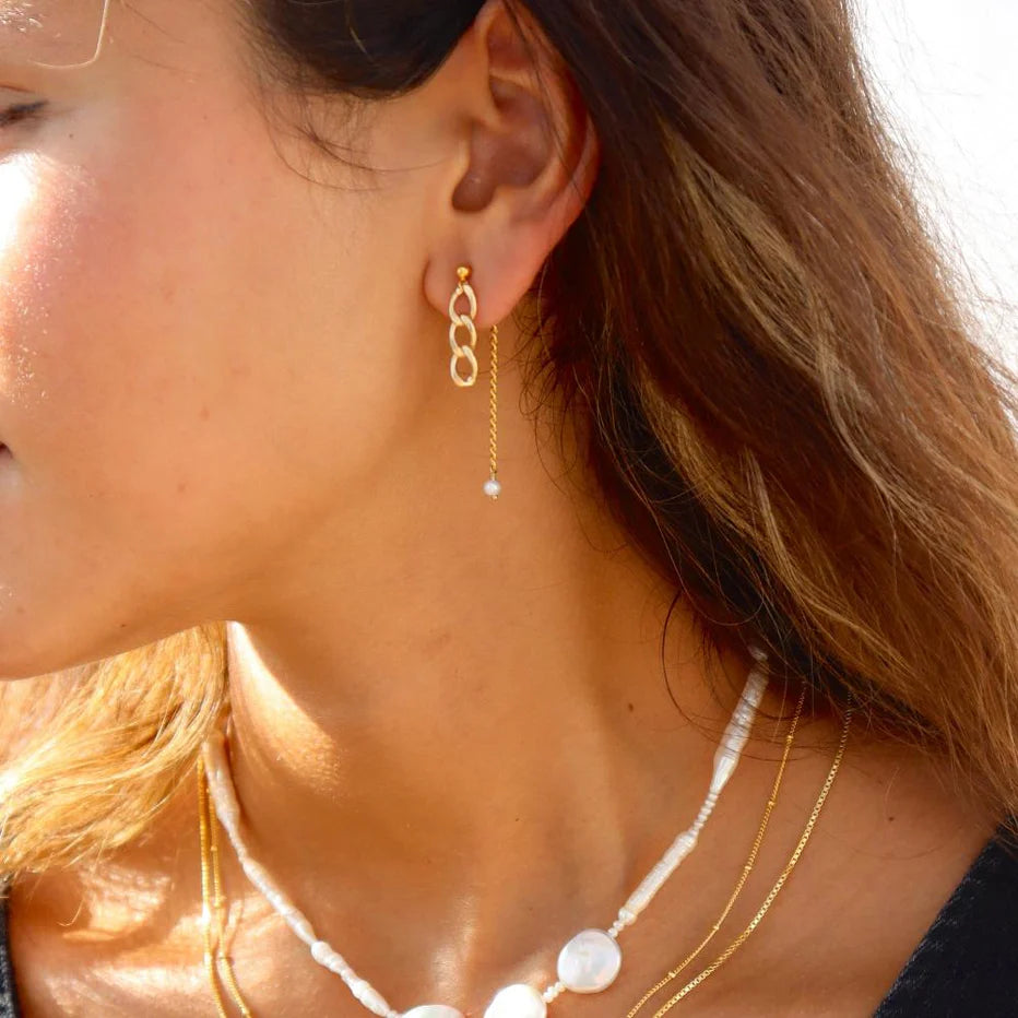 TKN Alex Pearl Stud Earrings