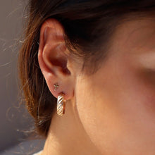 Load image into Gallery viewer, TKN Little Ripples Hoop Earrings
