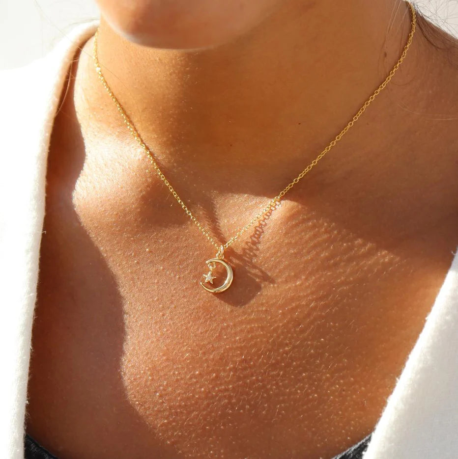 TKN Moon Star Charm Necklace
