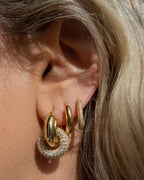 LAJ Pave Interlock Hoops