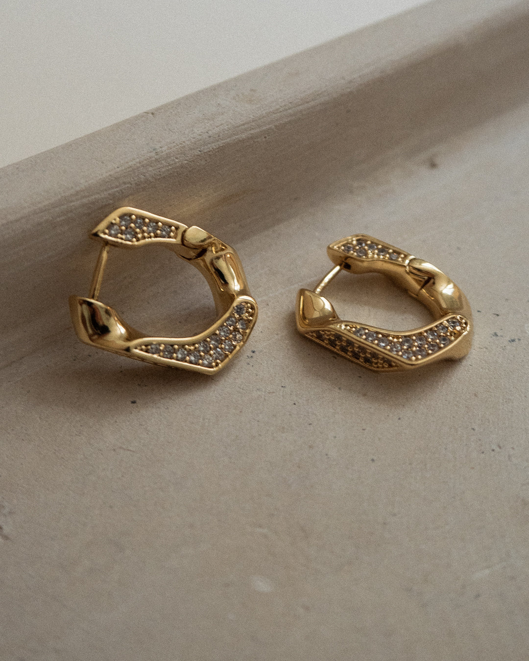 LAJ Pave Cuban Link Hoops