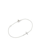 Tai PB-3835 CZ Cross Bracelet