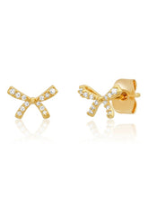 Load image into Gallery viewer, Tai PE-7439 Pave CZ Bow Studs
