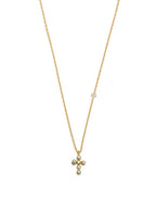 Tai PN-6741 Pearl Cross Necklace