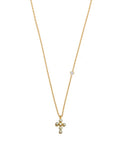 Tai PN-6741 Pearl Cross Necklace