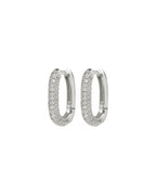 LAJ Pave Chain Link Huggies