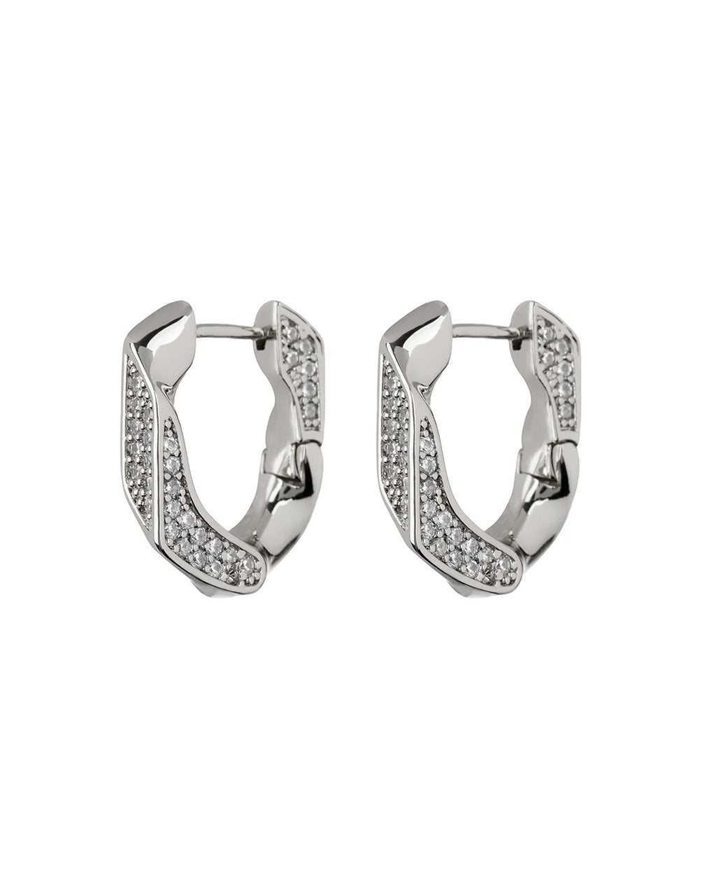 LAJ Pave Cuban Link Hoops