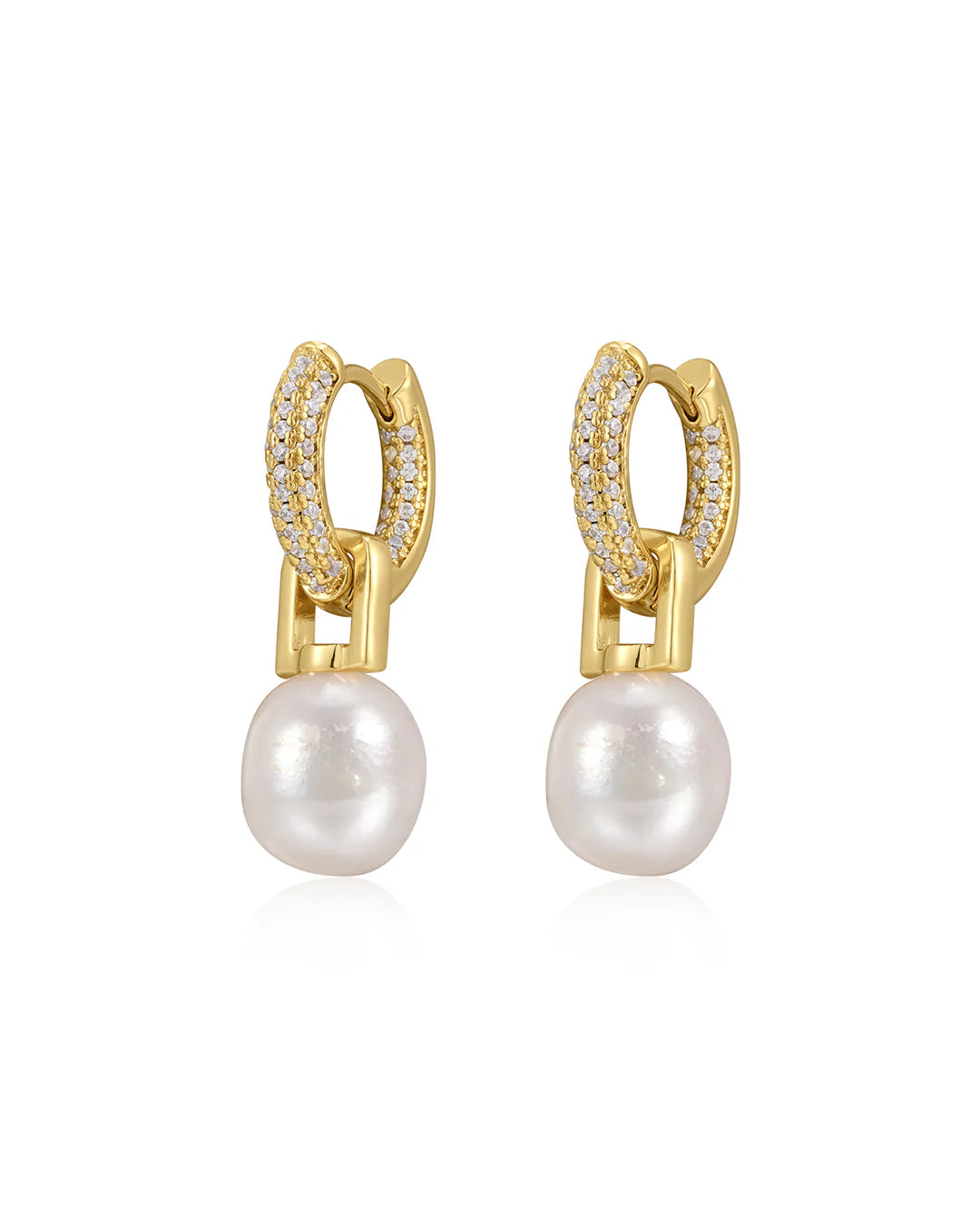 LAJ Pave Pearl Amalfi Huggies