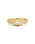 LAJ Pave Hex Signet Ring
