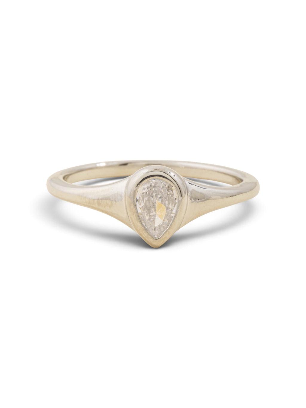 Teardrop CZ Ring