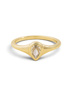 Teardrop CZ Ring