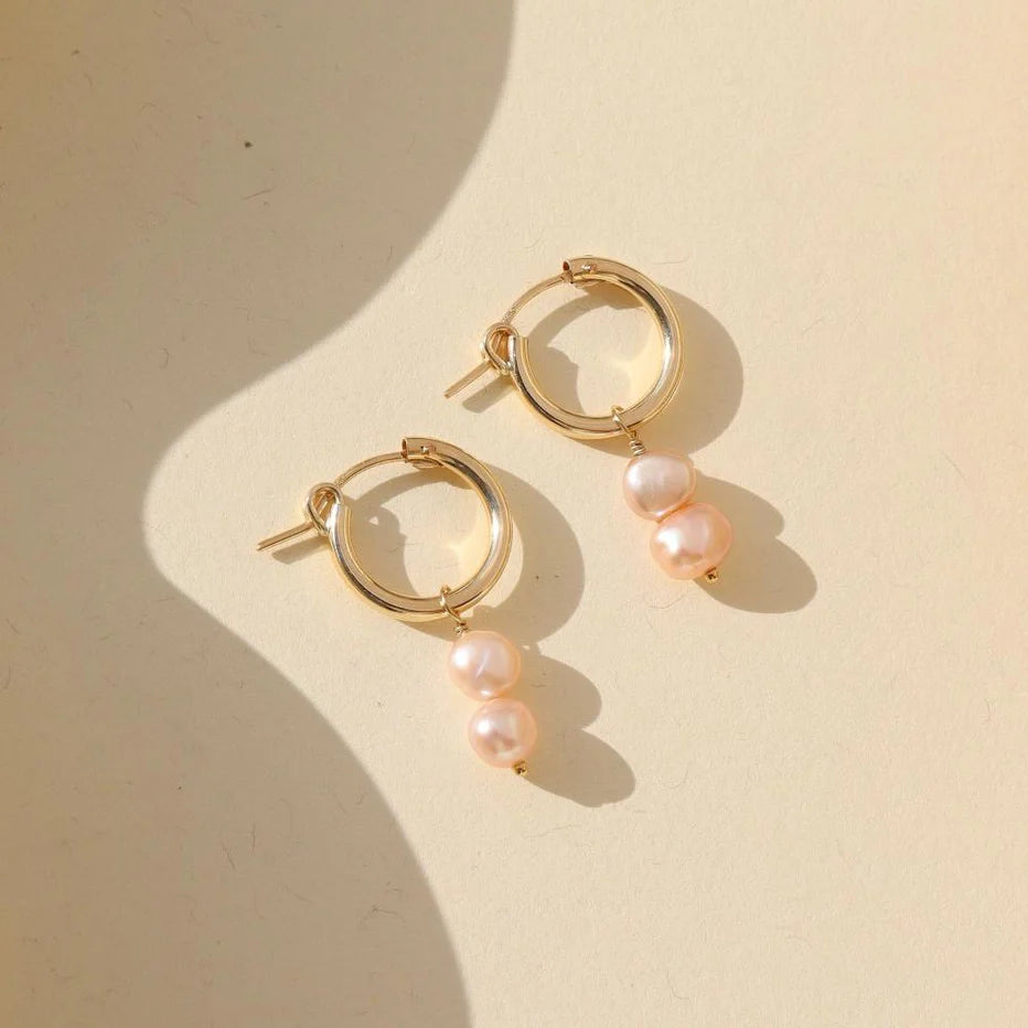 TKN Pink Pearl Earrings