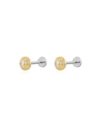 LAJ Round Step Cut Studs