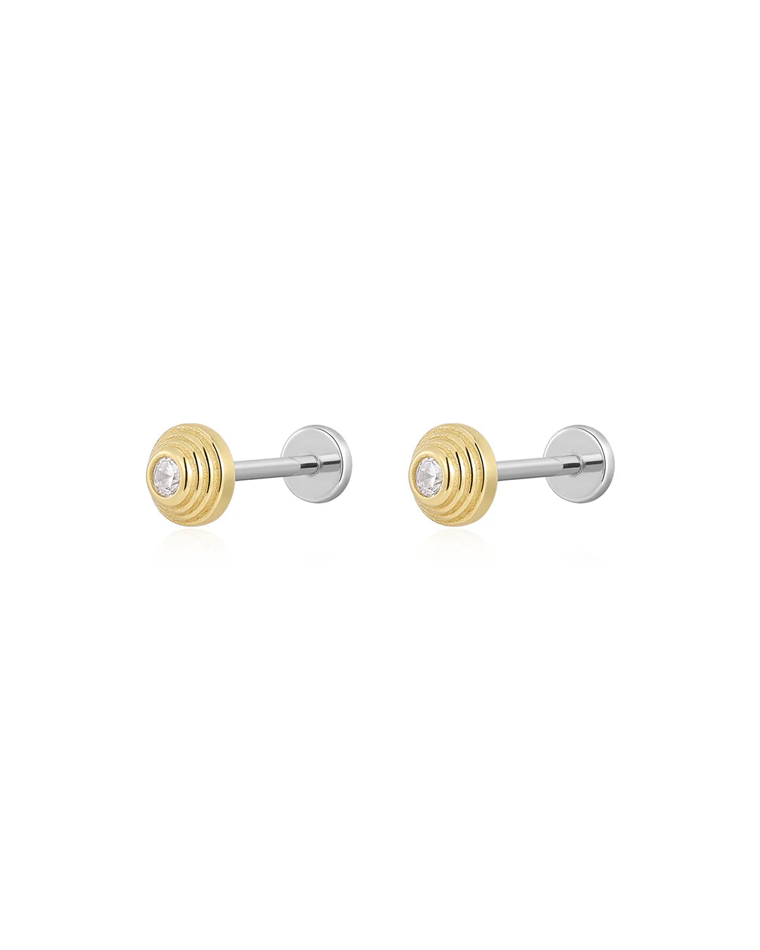 LAJ Round Step Cut Studs