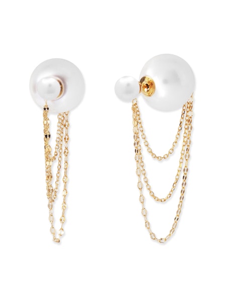 Tai 925 SAE-0209 Pearl Chain Studs