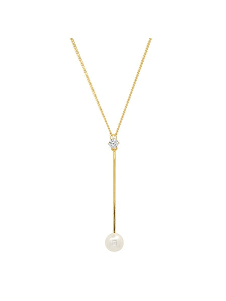 Tai 925 SAN-0098 Pearl Y Necklace