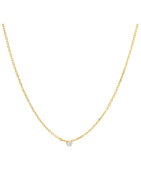 Tai Gold Vermeil Chain with Single CZ Accent