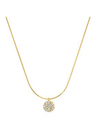 Tai 925 SAN-0114 Pave Disc Necklace