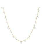 Tai 925 Gold Chain Necklace with CZ Charms