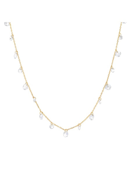 Tai 925 Gold Chain Necklace with CZ Charms