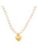 Tai 925 SAN-0190 Pearl Strand Heart Necklace
