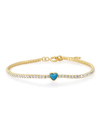 Tai 925 SMB-4 Heart Tennis Bracelet