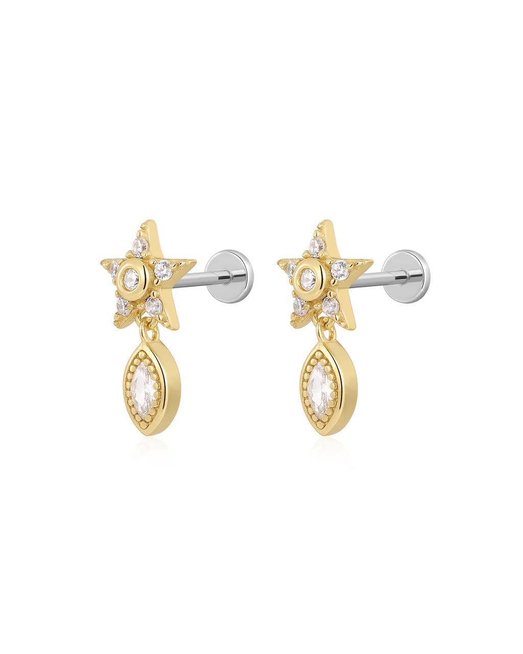 LAJ Star Dangle Studs