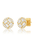 Tai CZ Circle Geometric Studs