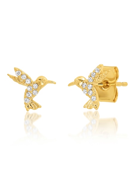 Tai CZ Hummingbird Stud Earrings