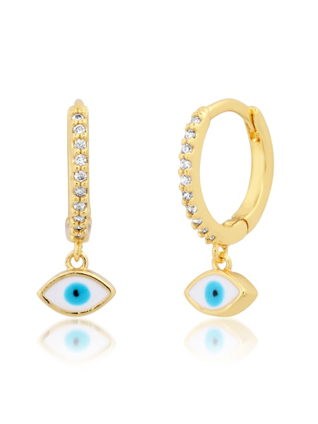Tai Enamel Evil Eye Huggies