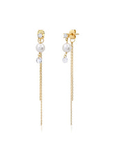 Load image into Gallery viewer, Tai Pearl CZ Dangle Earrings
