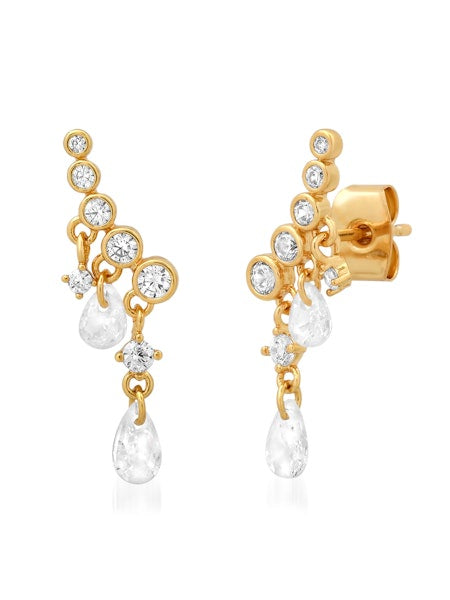 Tai TE-5011 CZ Climber Earrings