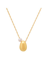 Load image into Gallery viewer, Tai Gold Bean Necklace with Pearl Accent
