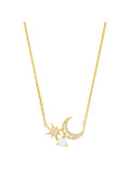 Tai Crescent Moon and Starburst Necklace