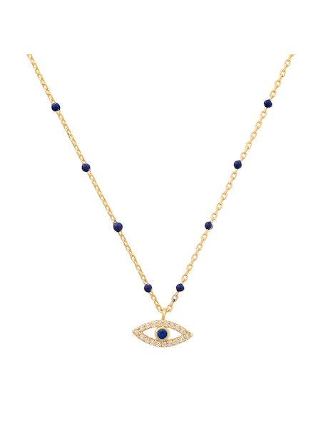 Tai TN-4660 CZ Evil Eye Necklace