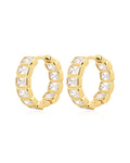LAJ Bianca Bezel Hoops
