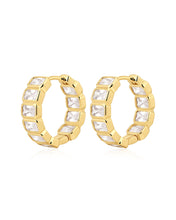 Load image into Gallery viewer, LAJ Bianca Bezel Hoops
