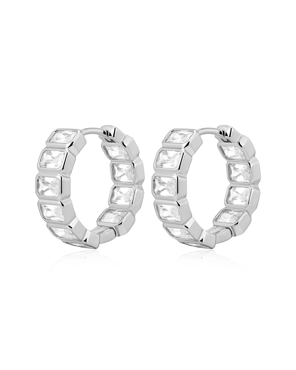 LAJ Bianca Bezel Hoops