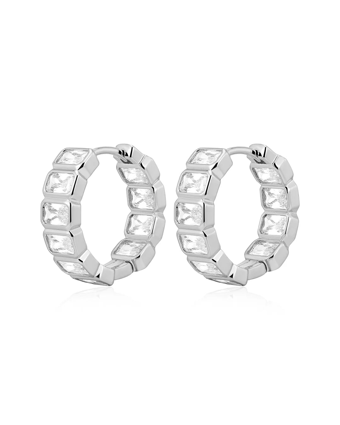 LAJ Bianca Bezel Hoops