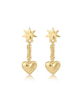 LAJ Molten Heart Drop Studs