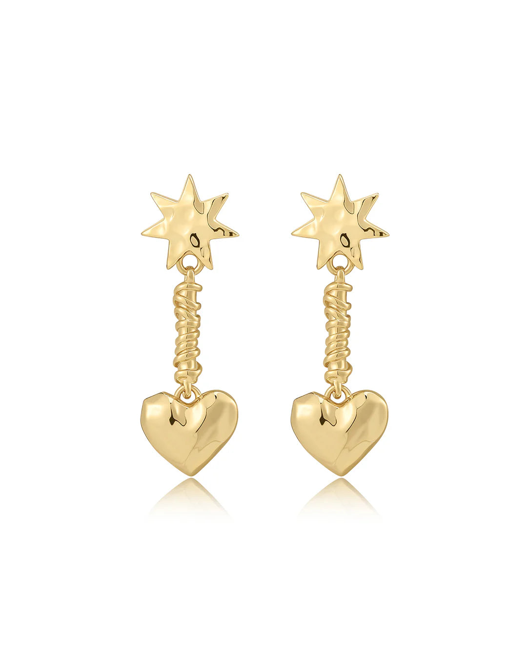 LAJ Molten Heart Drop Studs