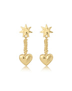 LAJ Molten Heart Drop Studs