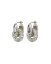 Load image into Gallery viewer, LAJ Pave Interlock Hoops
