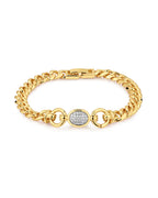 LAJ Pave Oval Link Bracelet