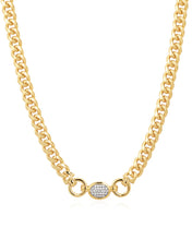 Load image into Gallery viewer, LAJ Pave Oval Link Necklace
