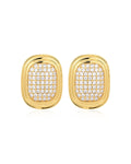 LAJ Pave Oval Statement Studs