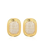 LAJ Pave Oval Statement Studs