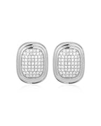 LAJ Pave Oval Statement Studs
