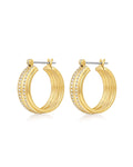 LAJ Ridged Positano Hoops